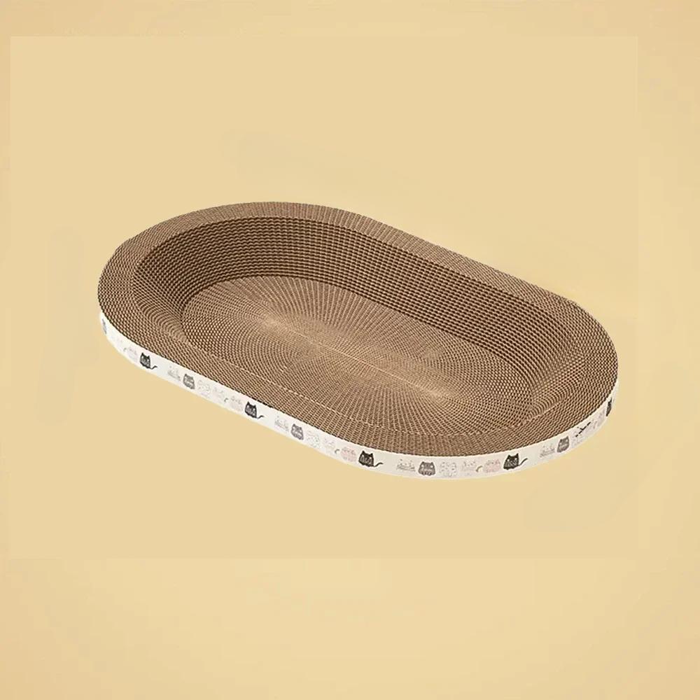 1/2 PCS Cat Scratching Board Nest Combo Wear-resistant Corrugated Cardboard Oval Design Protect Furniture Pet Toy Accessory