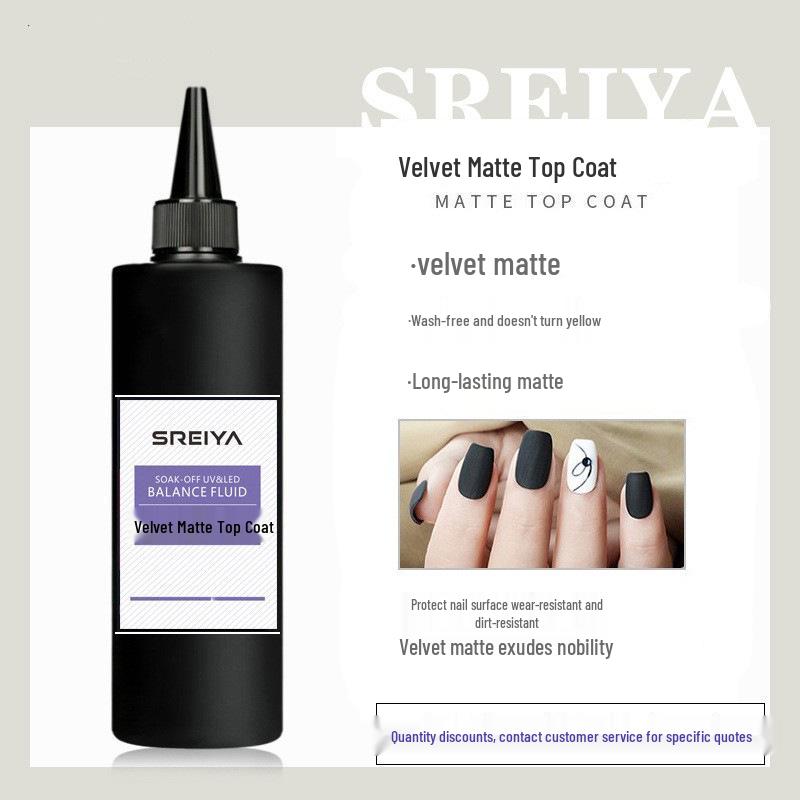 

Velvet Matte Top Coat Gel Polish with Magic Mirror Powder Finish for Nail Salons