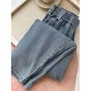 Women's Light Blue High-Waisted Tencel Denim Jeans, Loose Straight Leg, Petite & Plus Sizes, Summer Thin Style
