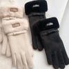 Korean Style Gloves Full Finger Gloves  Driving Mitten Autumn Winter Female Gloves