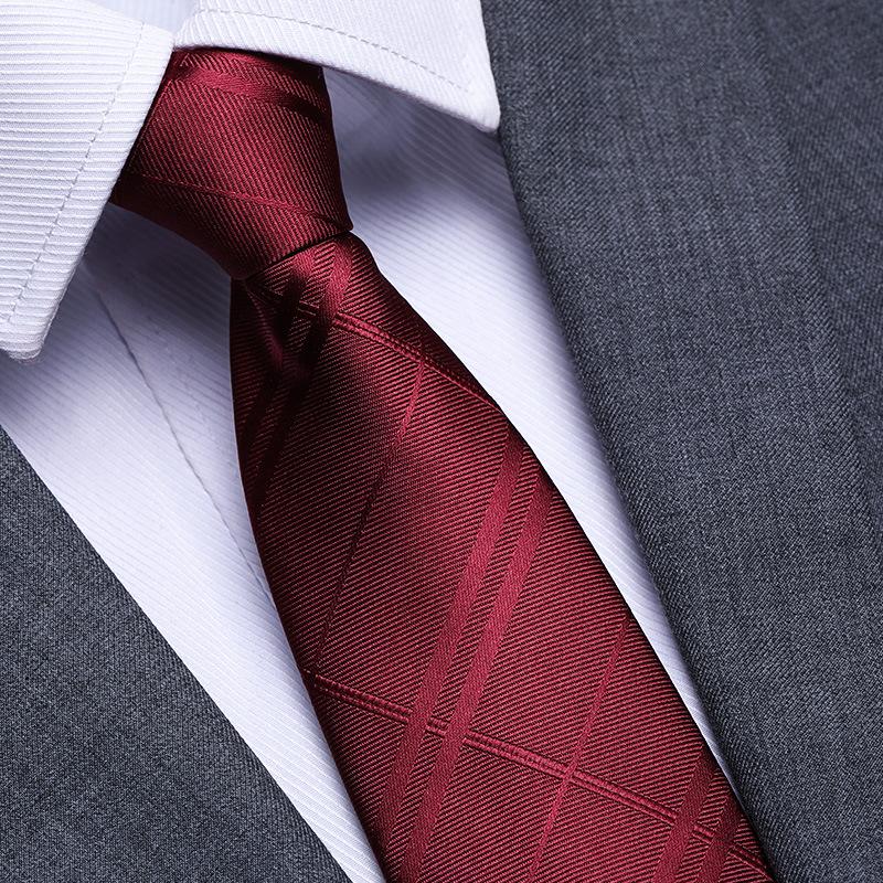 Married Men'S Red Zipper No-Tie Formal Tie Business Black Professional Groom Korean Version One-Pull Tie