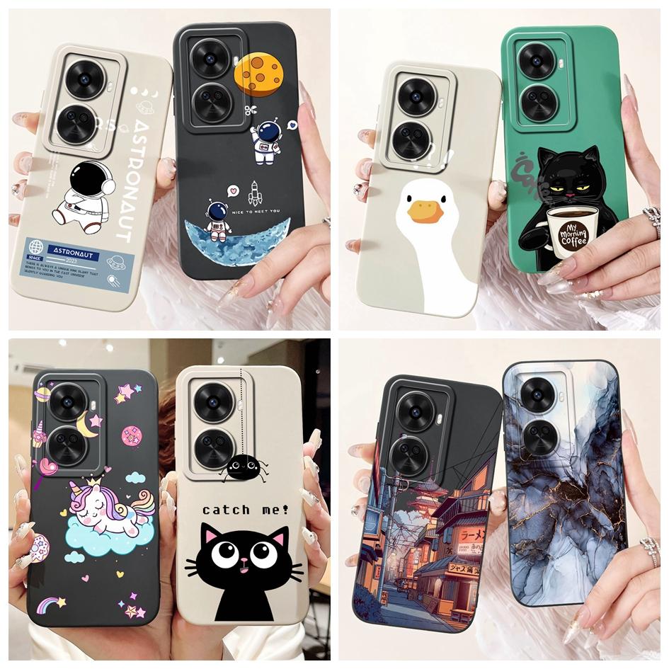 Für Huawei nova 12 SE 2024 Hülle BNE-LX1 Stoßfeste Abdeckung Niedlicher Astronauten-Cartoon Mattes Funda auf Huawei Nova12 SE Quadratischer Schutz