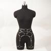 Leather Body Harness for Women, Adjustable Punk Garter Belts with Metal O-Rings, Rave Outfit Accessories