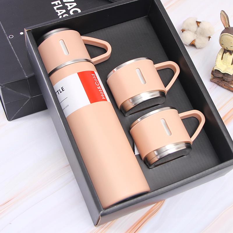 New stainless steel thermal insulation water cup business office straight cup handle cup lid gift water cup