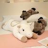 Non-Toxic Giant Soft Lying Horse Plush Toy Horse Sofa Pillow Cozy Fluffy Cartoon Horse Doll Huggable Animal Lovely Room Decor Xmas Gift