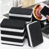 5/50PCS Thickened Sponge Black Clip White Double-sided Household Kitchen Restaurant Cleaning Dishwashing Cloth Rag Pot Brush