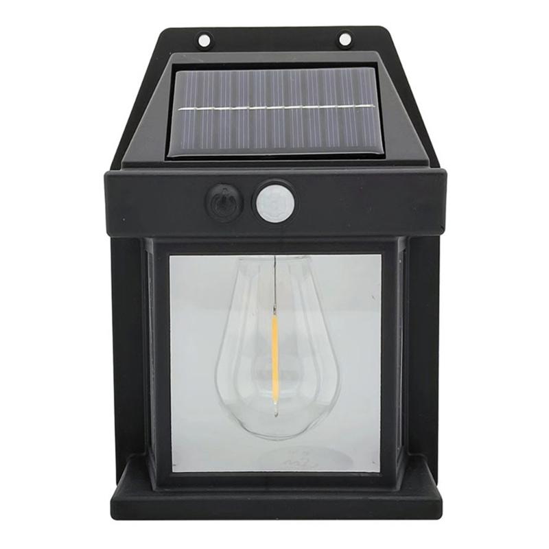 Solar Tungsten Wall Lamp, Courtyard Aisle Induction Night Lamp, Outdoor Waterproof LED Bulb Lamp, Garden Landscape Lighting, Holiday Lighting