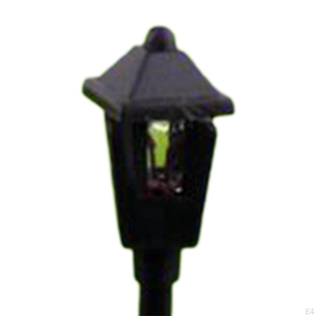 20 Stück 1:100 Mini-Straßenlaternen, Feengarten-Zubehör, Modellbahn-Lampenleuchten