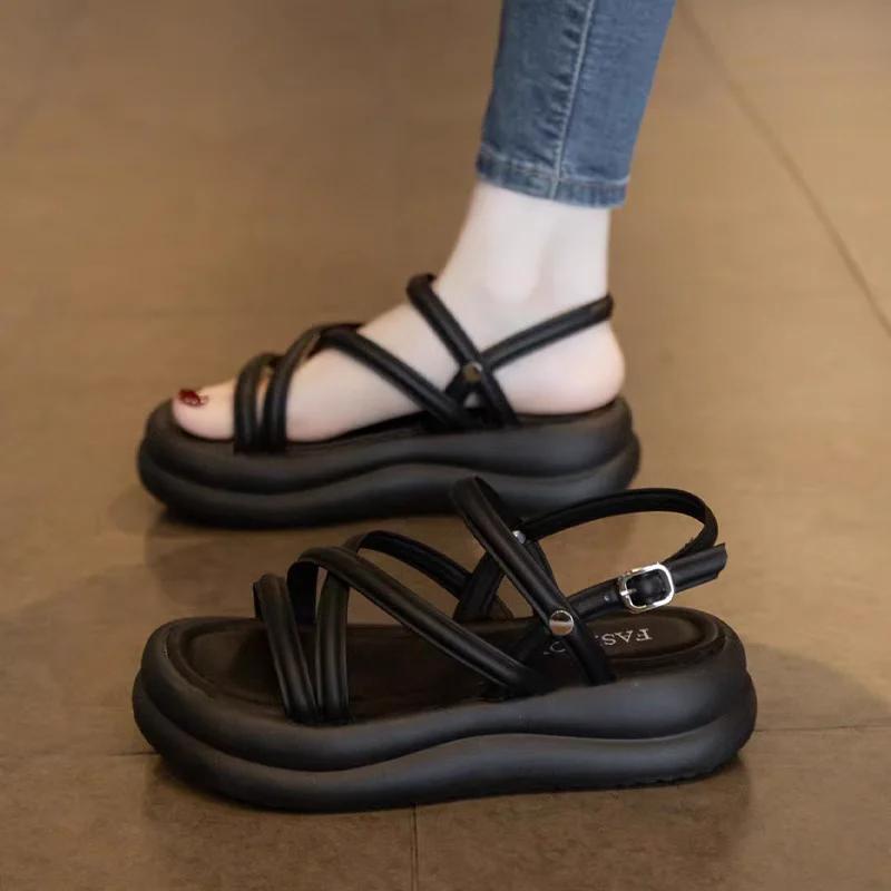 Fashion Beach Sandals for Women Platform Woman Shoes Wholesale Summer 2025 Offers Shoe Sale Vip Chic and Elegant Vintage Designer Sandal
