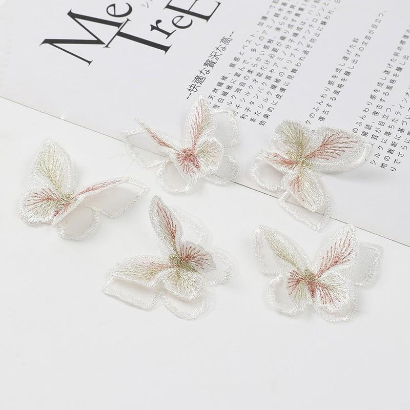 10PCs Artificial Flowers Butterfly Fake Flowers Gifts Wedding Decoration For Home Room Decor DIY Crafts Hair Brooch Accessories