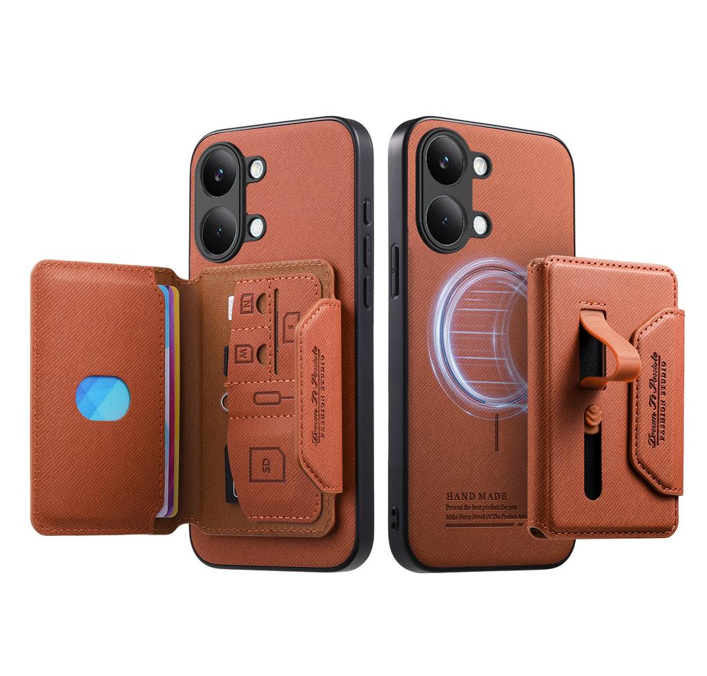 Luxury Leather Phone Case for Poco X8 X7 Pro 2In1 Detachable Magnetic for Magsafe Wallet Card for Xiaomi Poco X8 Pro Max Cover