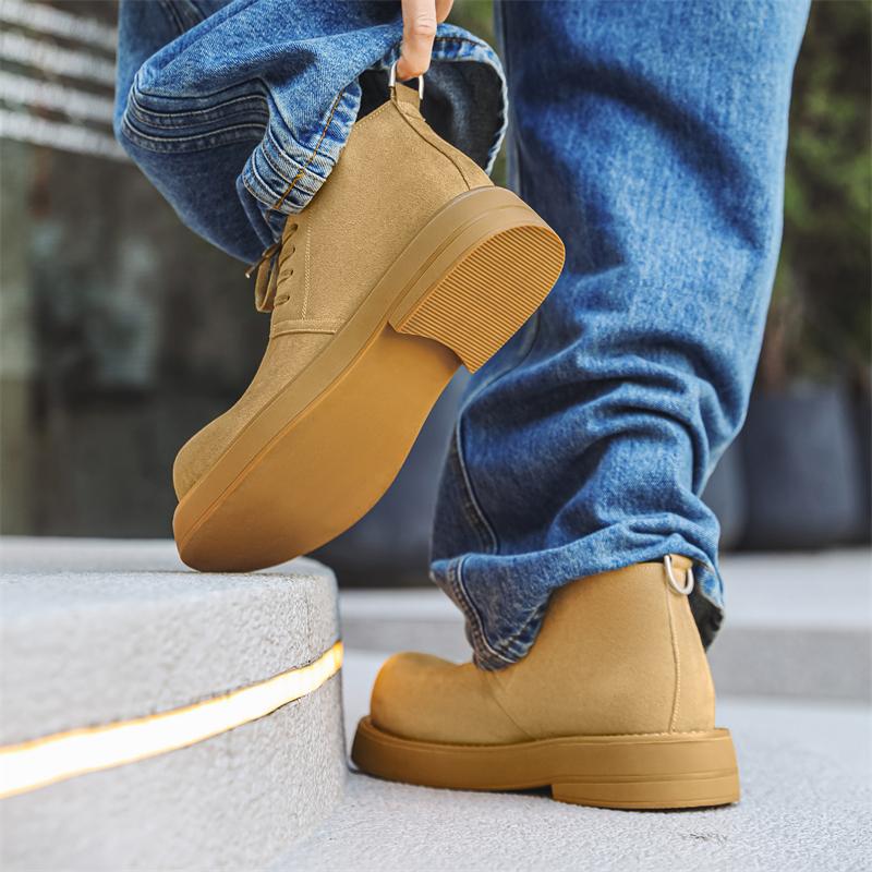 Fashion Genuine leather men's boots Trendy and versatile design styles Daily Leisure Party Business office youth Quality Warm Shoes New