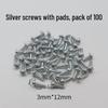 Golden, Silver, and Black Self-Tapping Wide Head Screws with Washers