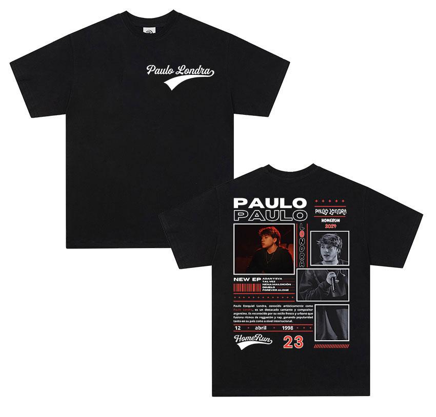 The 2026 Summer Hit Rapper Paulo Londras Retro Casual and Trendy Shortsleeved Tshirt for Unisex Is A Loose and Breathable Top