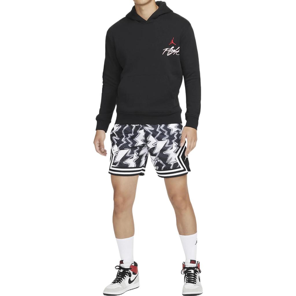 Jordan Graphic Logo Print Pullover Hoodie Men Tops Black DQ7506-011
