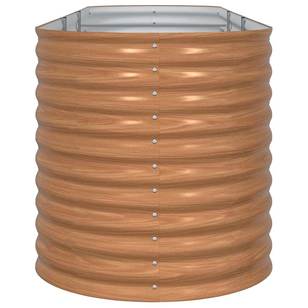 Raised Bed Brown 320 x 80 x 81 cm Steel