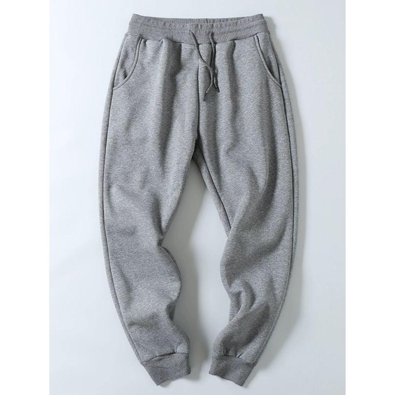 Export Surplus 500g Heavyweight Autumn and Winter Pure Cotton Thickened Fleece Sweatpants Men's Lamb Wool Sports Casual Long Pants