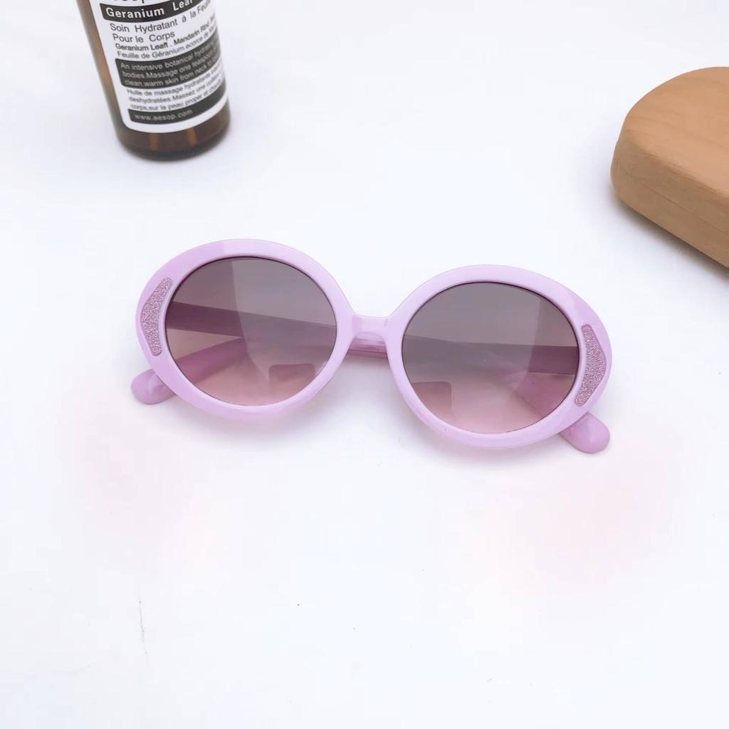 2026 Fashion kid Outdoor Photography Beach Sun Protection Baby Sunglasses New Children's Cute Round Frame Painted Trendy