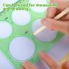 Circle Template for Drawing Drafting, 4Pcs Plastic Circle/Oval/Triangle Shape Stencil for Painting, Ymapinc Transparent Geometric Measuring Rulers
