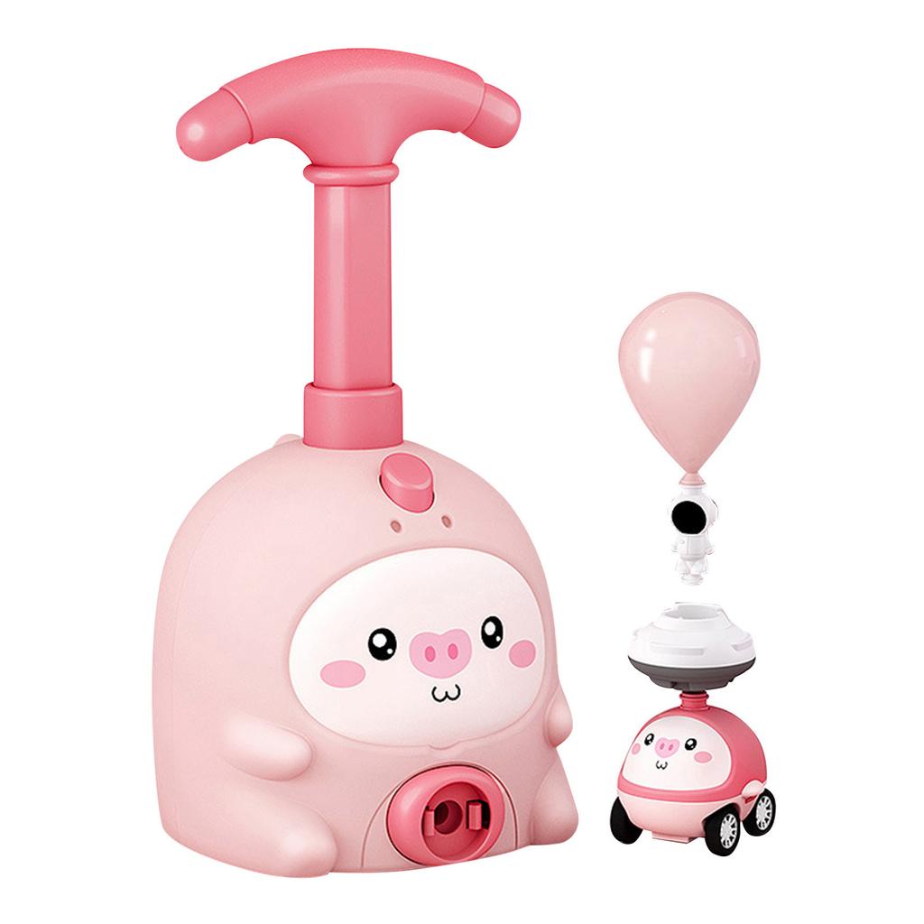 Balloons Powered Car, Kids Inertial Power Ball Car With Power Launchers Toy Set Aerodynamic Cars