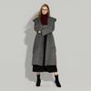 Women's Hooded Long Wool Blend Double-Faced Coat
