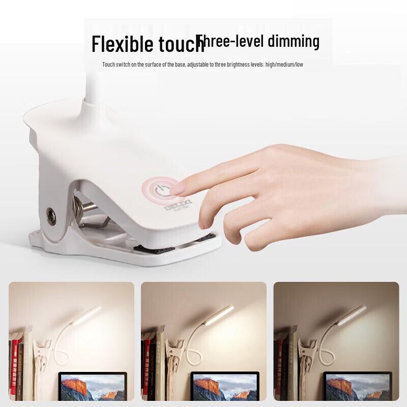 Lampada da scrivania LED ricaricabile a clip DELIXI