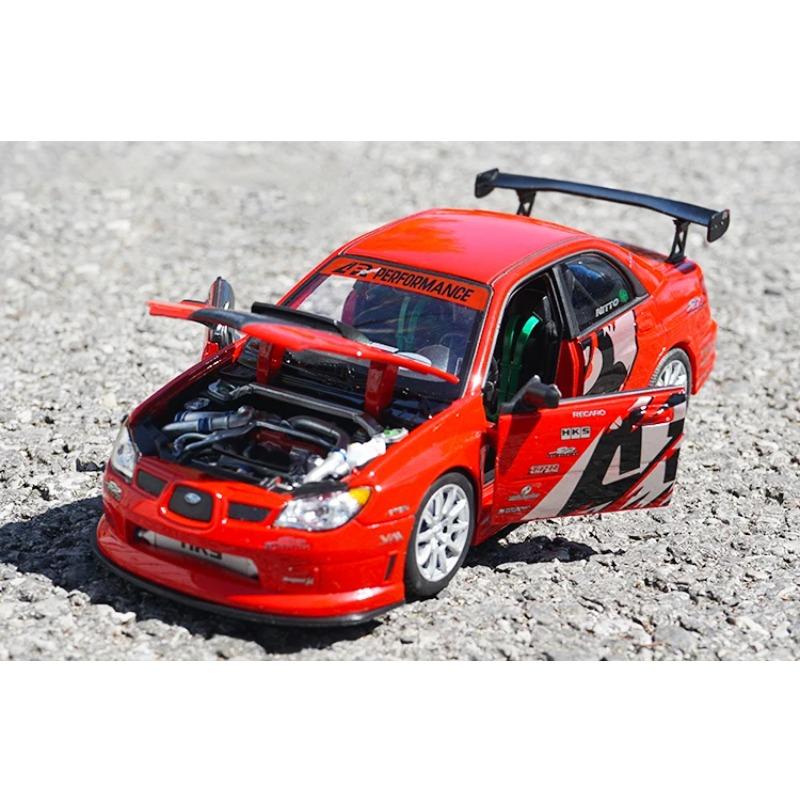WELLY 1/24 APR Subaru Lmpreza Performance Alloy Car Diecasts & Toy Vehicles Car Model Miniature Scale Model Car Toy for Children