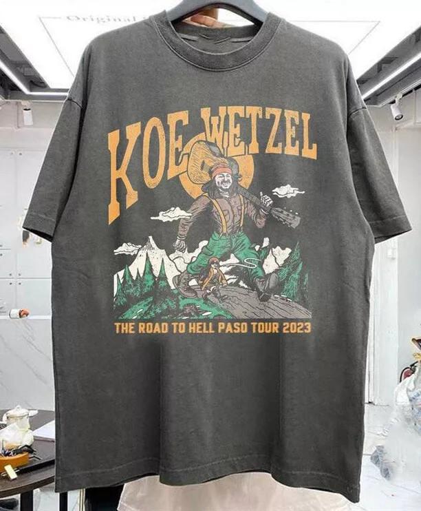 Koe Wetzel THE ROAD TO HELL TOUR  Full Size S-5XL SS326 Unisex T-Shirt XXXXL