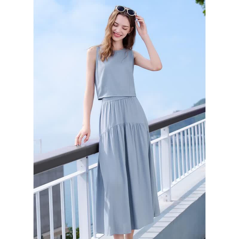 Betu Women's Summer Two-Piece Skirt Set
