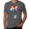 Astronaut Balloons T-Shirt Summer Top Blacks New Edition Men Clothing