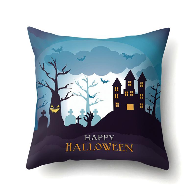 Halloween Pillowcase Car Waist Pillow Pumpkin Sofa Cushion Cover Office Home Living Room Pillowcase