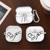 Cute Cat Dog Case For Samsung Galaxy Buds 4Pro 2 4 Pro Live 3Pro 2Pro 3 FE Clear Earphone Cases Cover With Hook