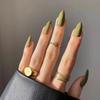 Mittelange einfarbige Aufkleb-Nagelspitzen - Fortgeschrittene Nailart-Patches