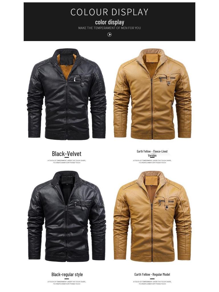 Herren Europäische PU-Lederjacke - Stil 2188