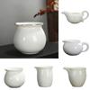 Traditional White Ceramic Cups White Porcelain Tea Mug Comfortable Tea Cup  Gifts