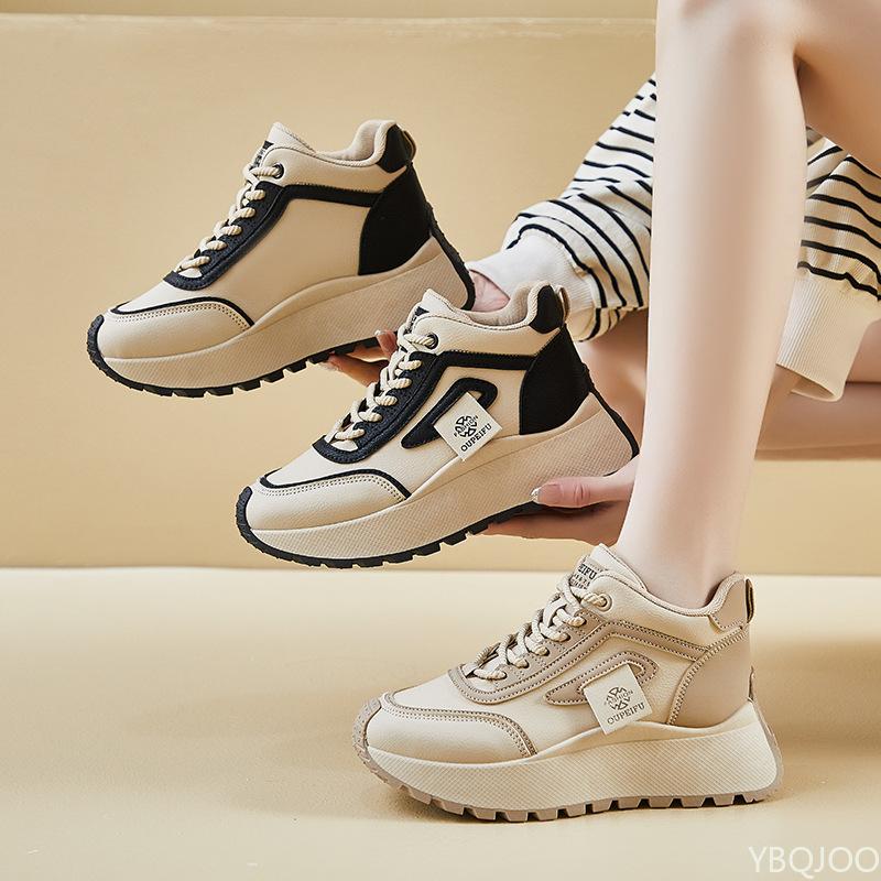 New Women's Spring Fashionable Versatile Running Sports Shoes Thick Bottom Increased Height Casual Comfortable women shoes Comfortable Soft Sole Non s