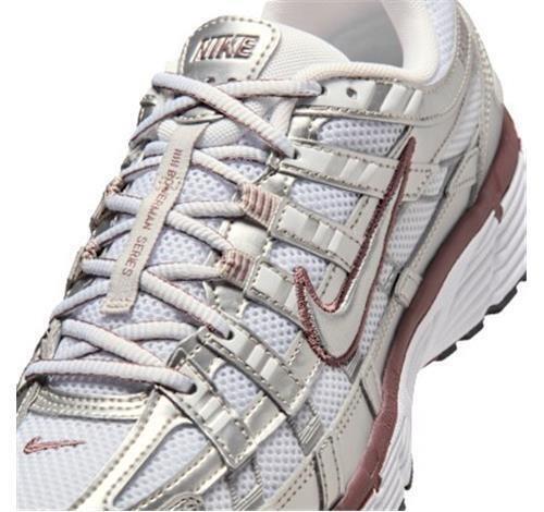 BV1021-110 Nike P-6000 White Metallic Silver Black Tattoo (Women's)