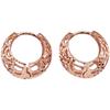 Purple Gold Hollow Earrings Women'S Earrings Simple And Exquisite Rose Gold Plated Earrings