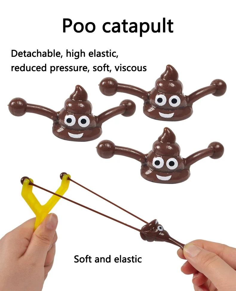 Humorous Shooting Slings Prank Fake Squeeze Poop Poo Activity Antistress Children's Day Stress Relief Toy Children Birth Date Celebration Present
