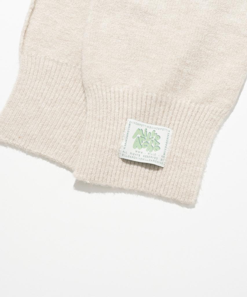 MILLO ARCHIVE Soft Patch Knit Muffler [Cream]
