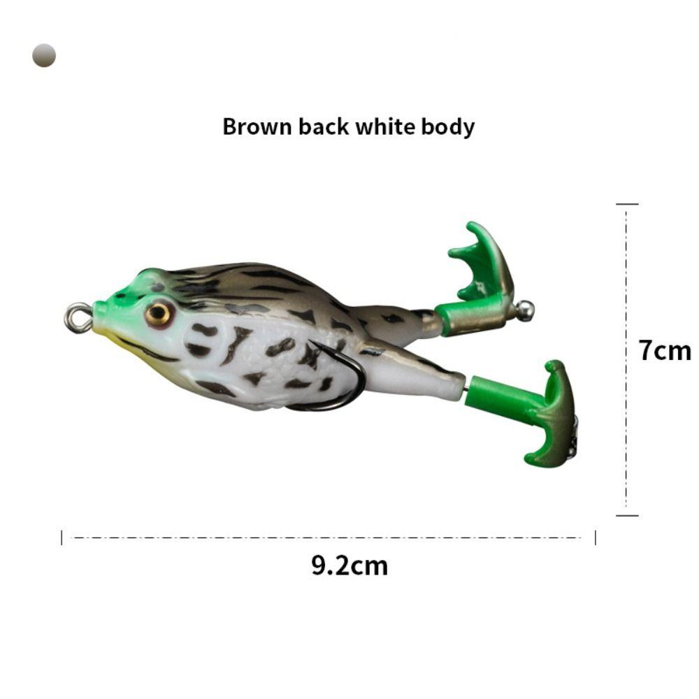 Soft Treble Hook Soft Fishing Lures Spinner Sinking Artificial Bass Bait Rubber Frog Lure  Fishing