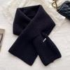 Small scarf with wool crossed wool for women's winter new versatile knitted neck protection coffee scarf