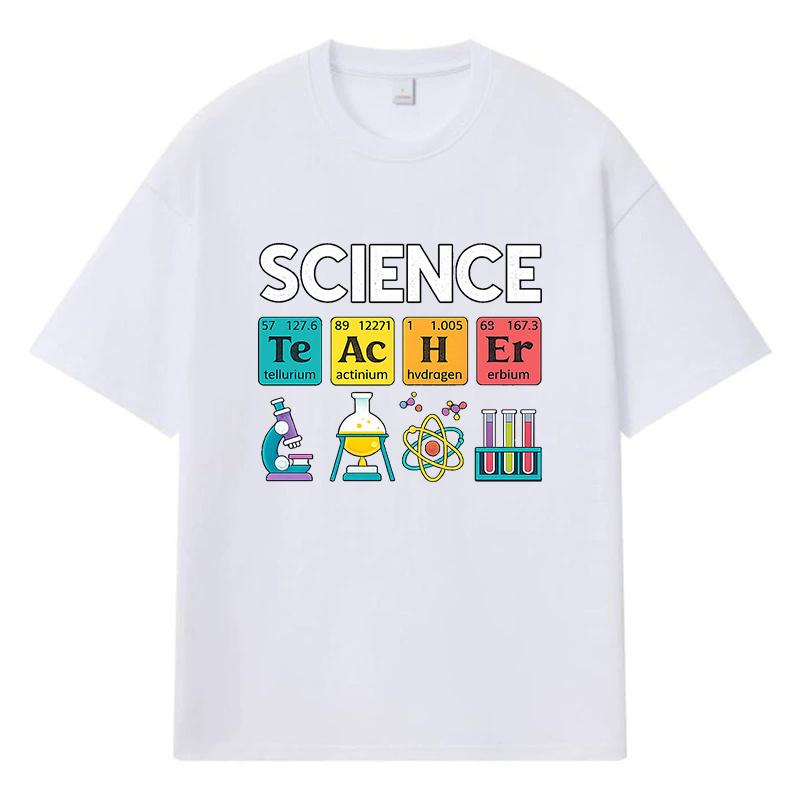2026 Science Printed Graphic Streetwear Y2k Harajuku Clothes 100% Cotton T Shirt Casual Oversized Summer Men T-shirt