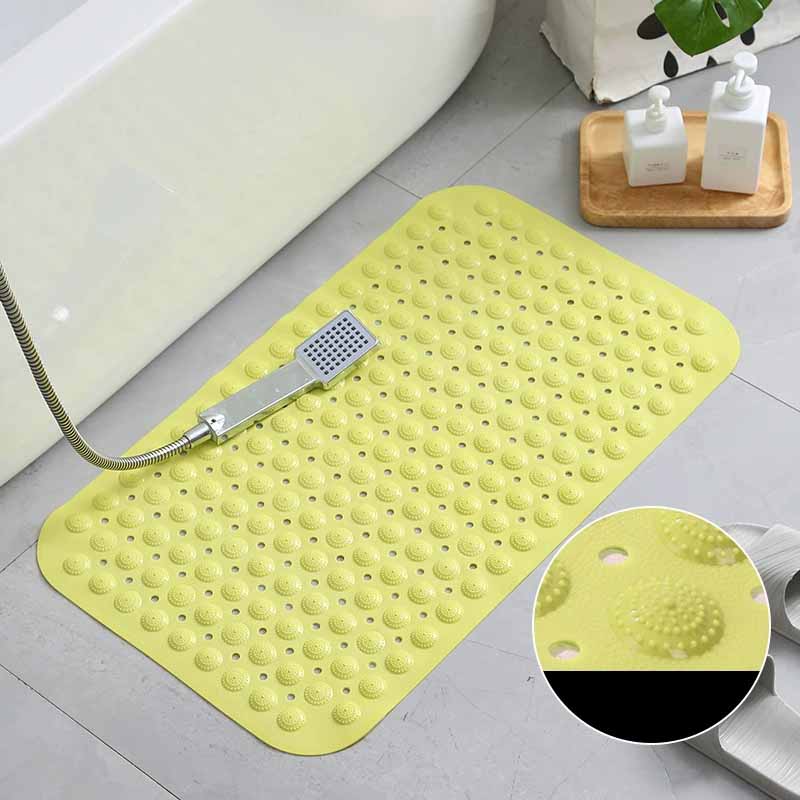 PVC Non-Slip Bath Mat with Suction Cups Shower Bathtub Mat Anti-Fatigue Bathroom Floor Mat Massage Foot Pad