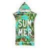 Tropische Blätter Kapuzen-Badetuch Schnelltrocknender Surf-Poncho, Badetuch, Sporttuch zum Schwimmen, Strand, Surfen, Tauchen, Baden