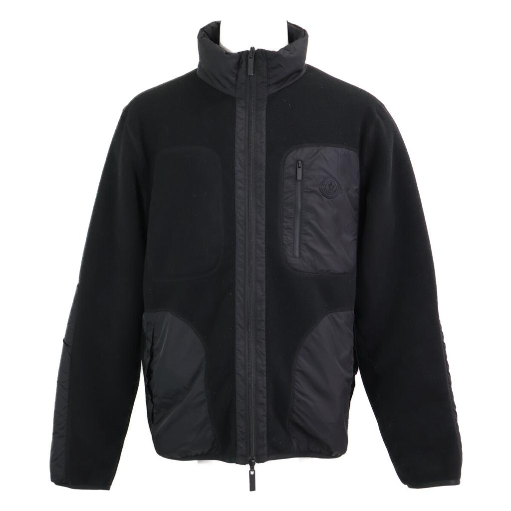 MONCLER ZIP UP CARDIGAN Reversible Boa x Fleece Zip-Up Jacket M blackUsed
