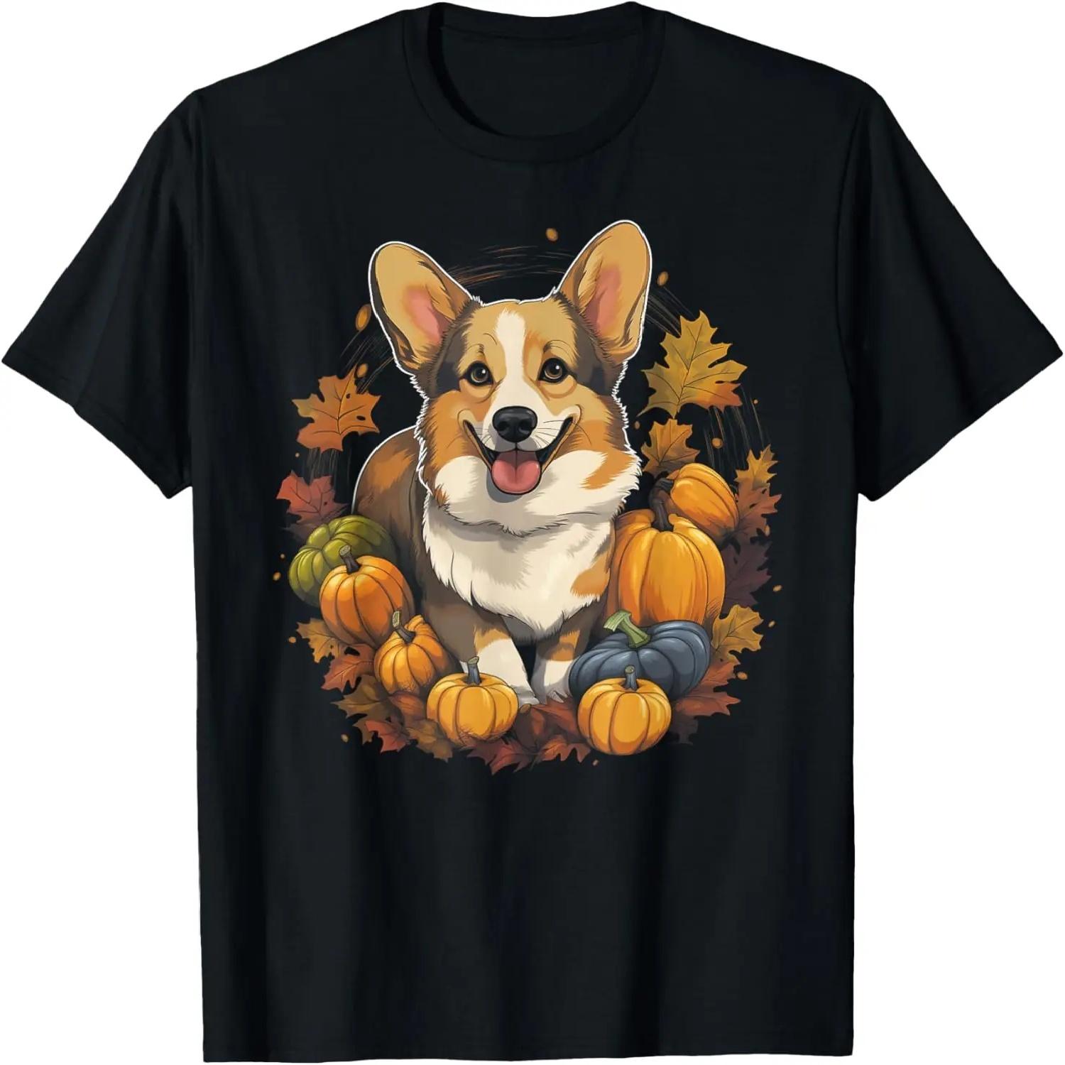 

Corgi Dog - Pumpkin Thanksgiving Fall Halloween T-Shirt XXXXXL чорний