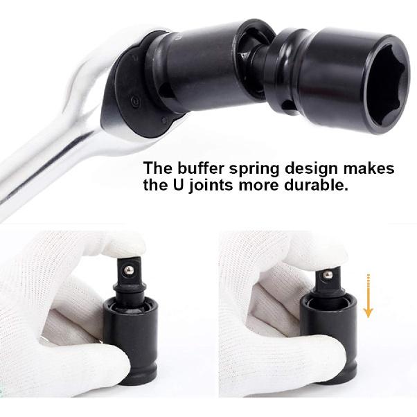 Deep Impact Socket 3/4'' Adapter Swivel Wobble Universal Joint Impact Socket - Metric, 1Pcs