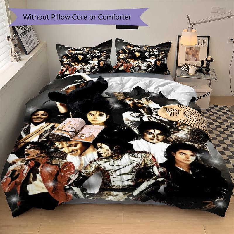 Michael Jackson Bedding 3 Piece Set Hd Print Duvet Cover Pillowcases For Teens Adult Bedroom Decoration Christmas Gift C9211925