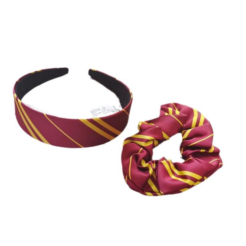 Harry Potter Hogwarts-Style Headband & Hair Tie: Perfect Birthday or Christmas Gift for Magic Academy Fans